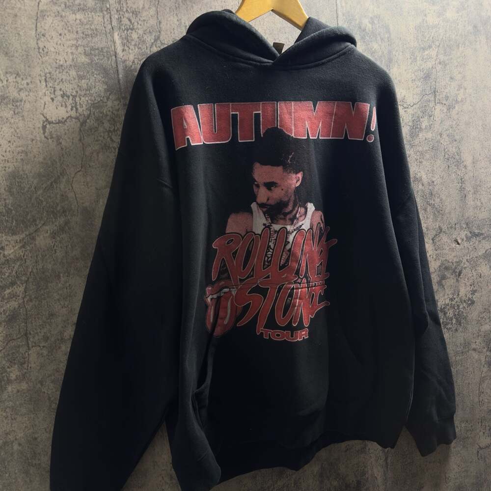 Rare AUTUMN! Rolling Stone Tour Black Hoodie Aeronotiqz Official Tour Merch